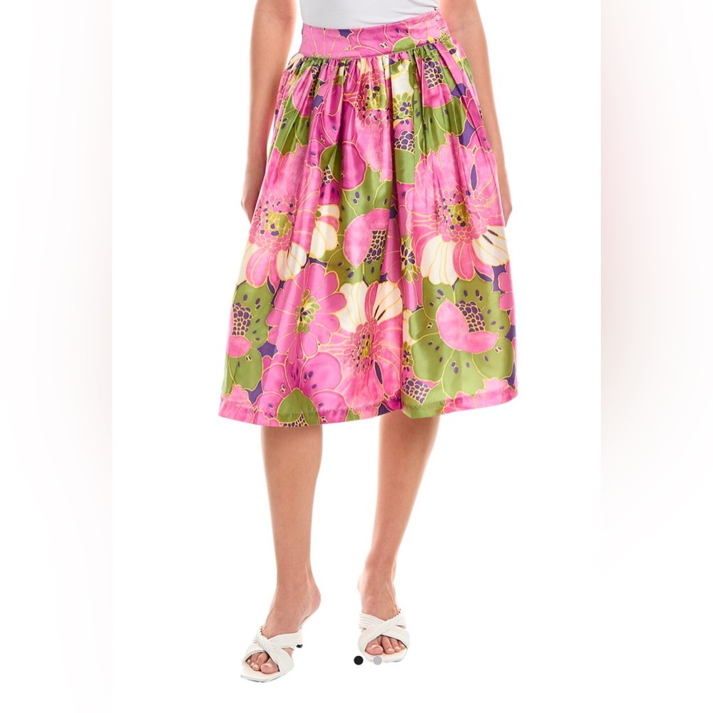 Frances Valentine Barbara Midi Skirt African Daisy print size Small new w/ tags